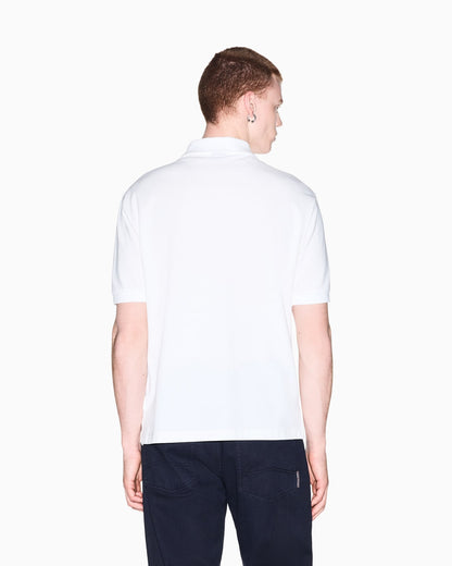 regular fit polo shirt in cotton piqué with rib details