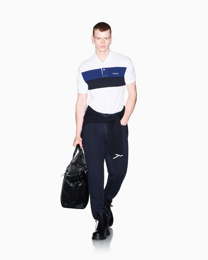 regular fit polo shirt in cotton piqué with rib details