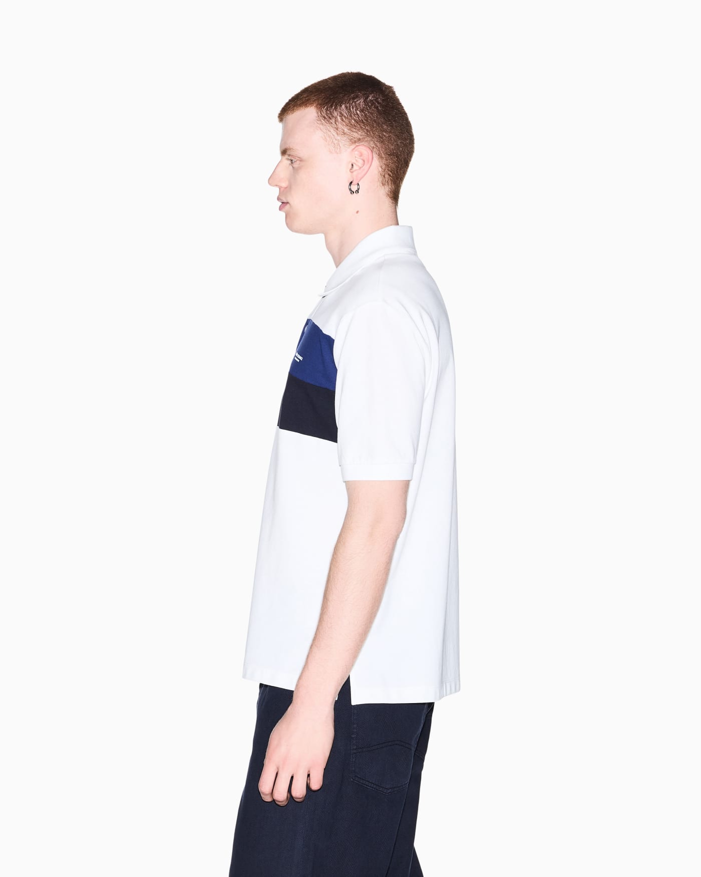 regular fit polo shirt in cotton piqué with rib details