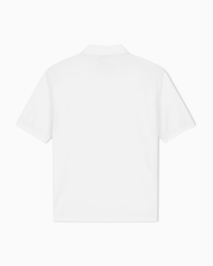 regular fit polo shirt in cotton piqué with rib details