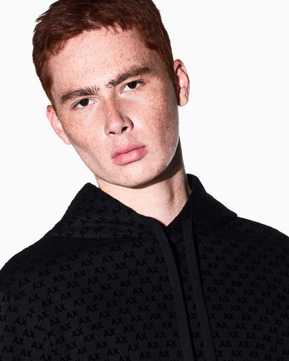 Sweatshirt with regular fit in bonded stretch cotton