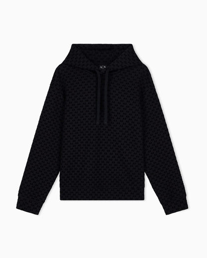 Sweatshirt with regular fit in bonded stretch cotton