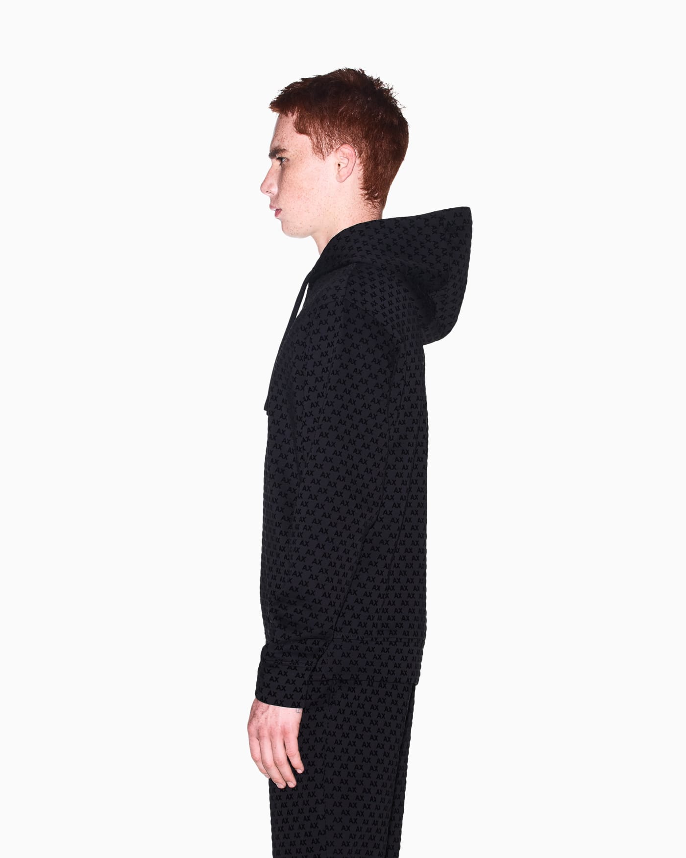 Sweatshirt with regular fit in bonded stretch cotton