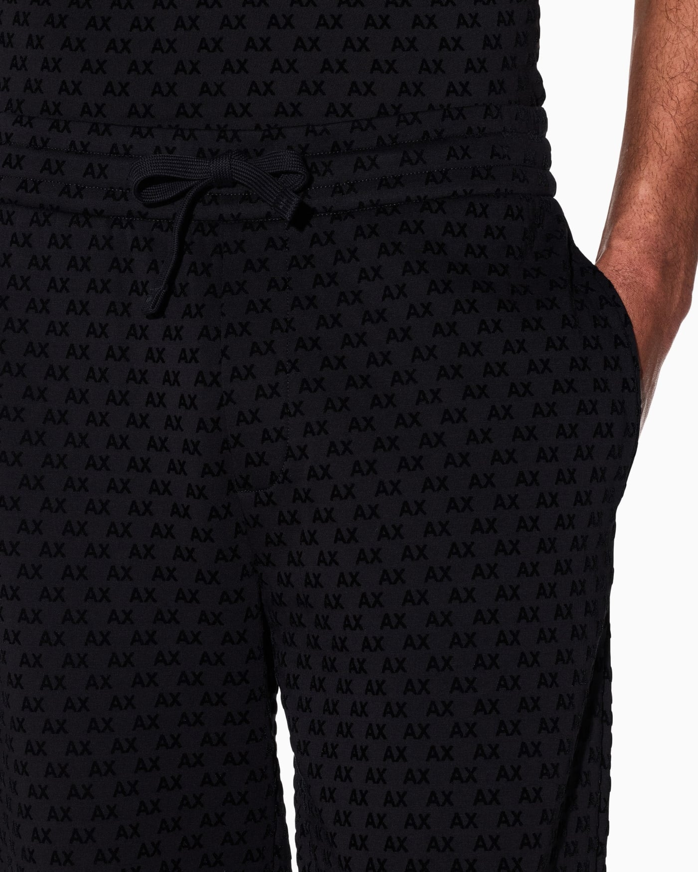 regular fit Jersey pants with bonded stretch
