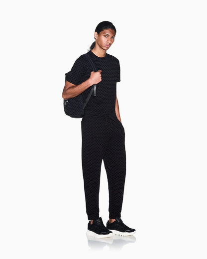 regular fit Jersey pants with bonded stretch