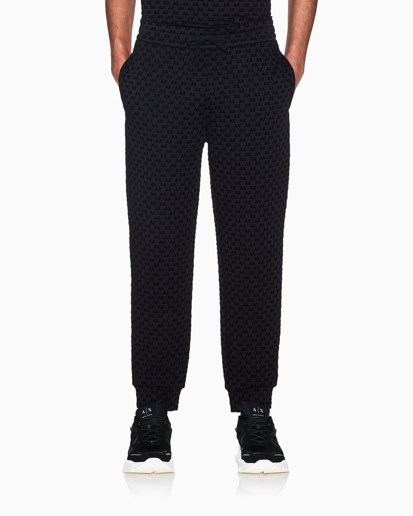 regular fit Jersey pants with bonded stretch