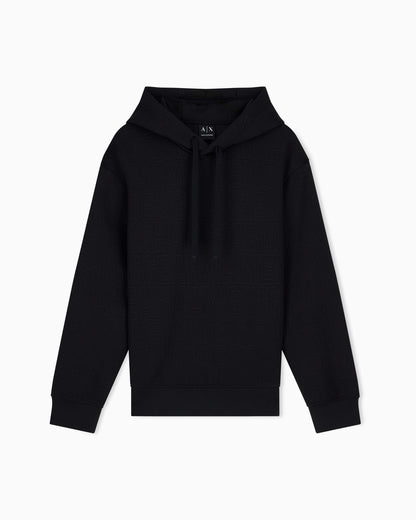 Stretch jacquard jersey hoodie Men