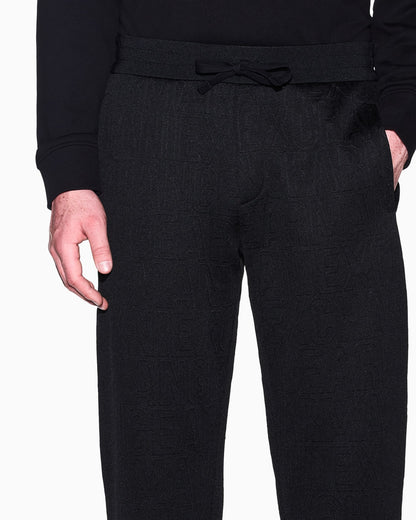 regular fit trousers in stretch jacquard jersey