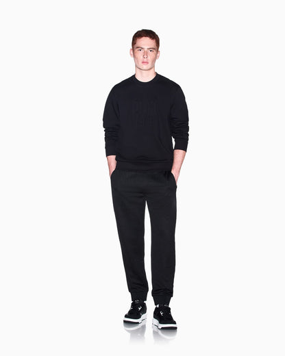 regular fit trousers in stretch jacquard jersey