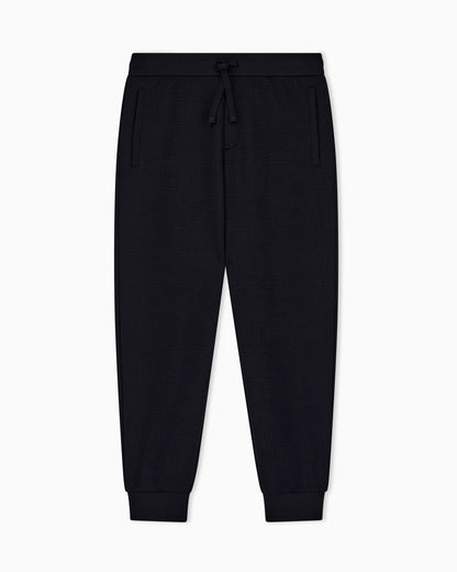 regular fit trousers in stretch jacquard jersey