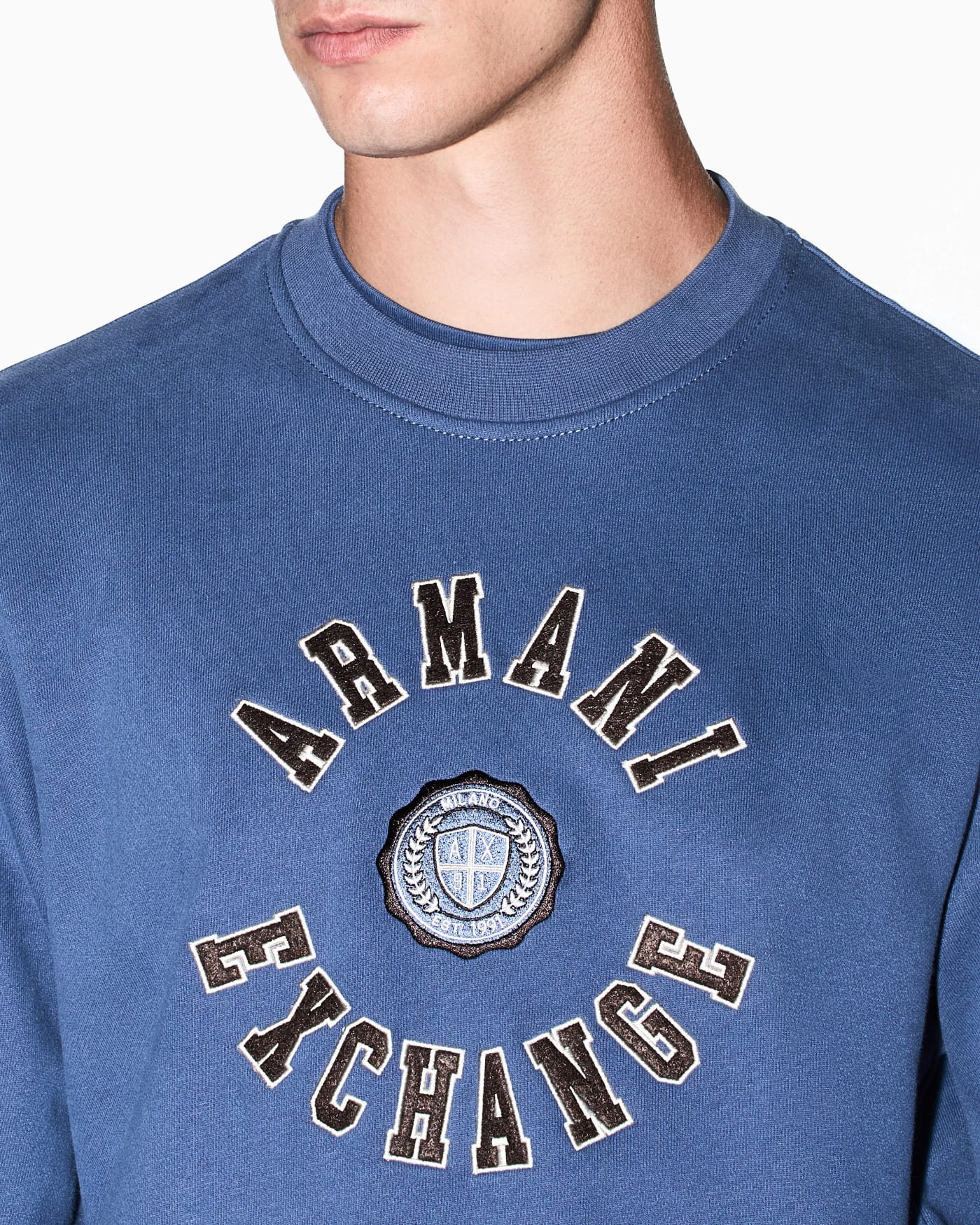 sweatshirt in carbonized cotton French terry