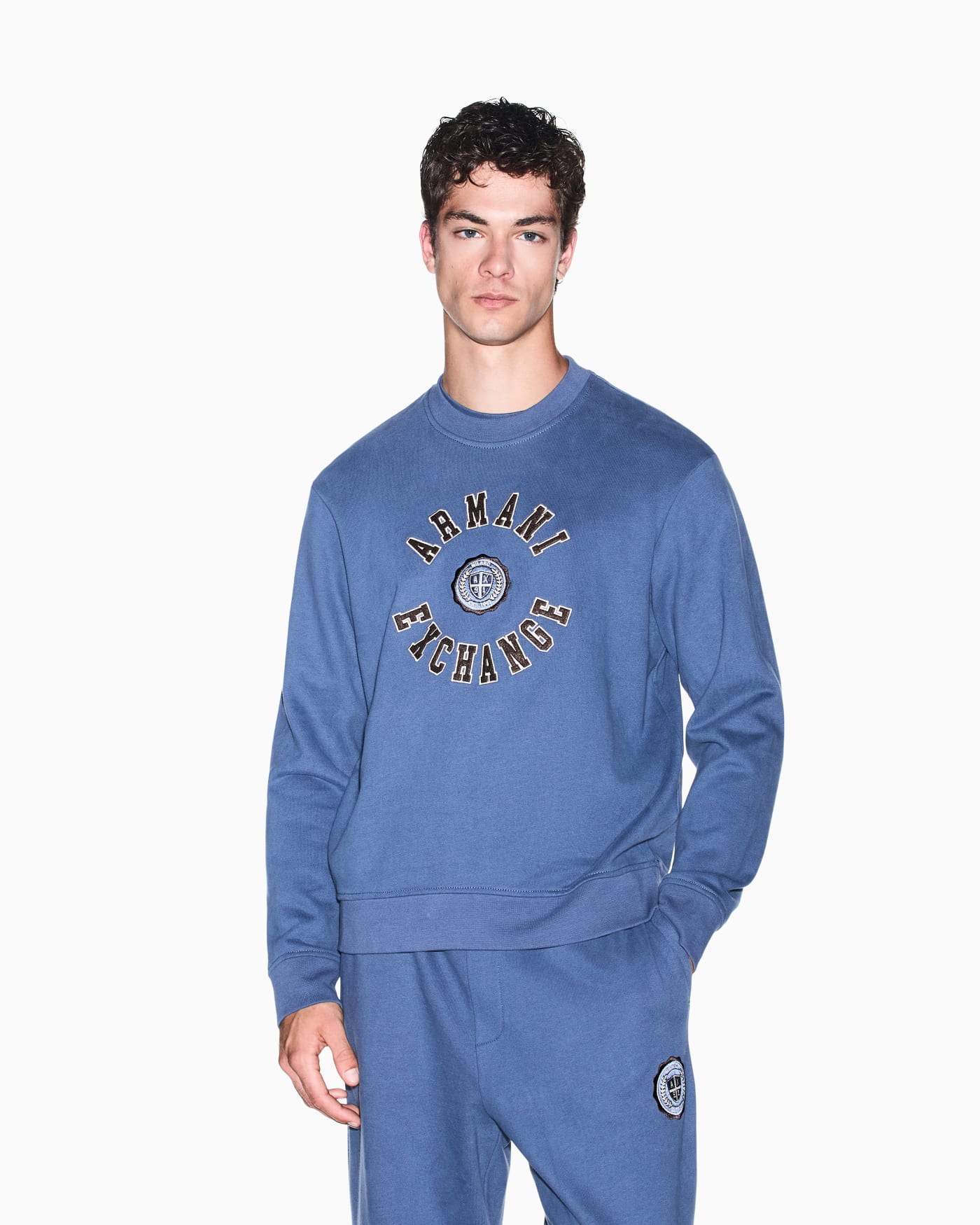 sweatshirt in carbonized cotton French terry
