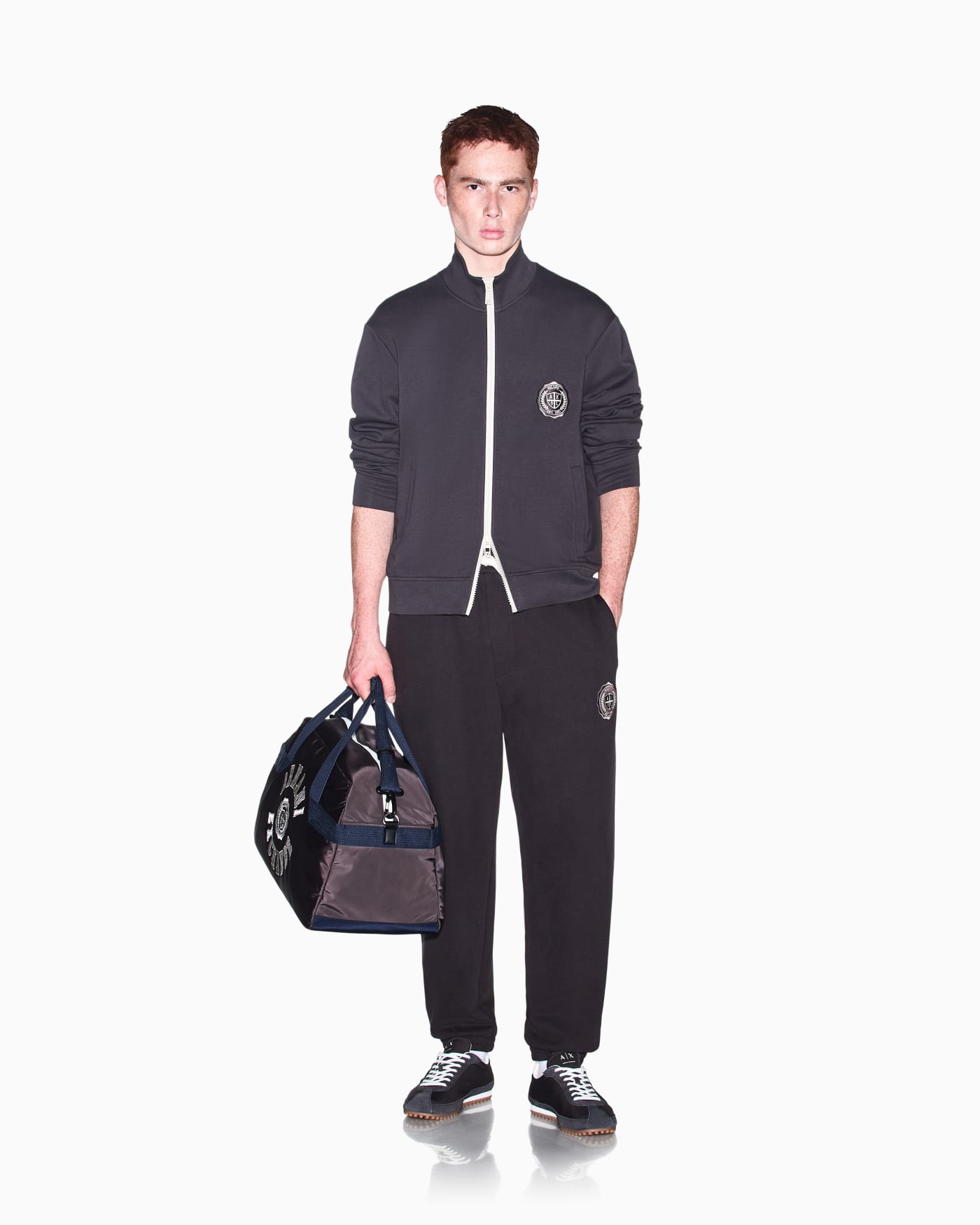 sweatshirt in bonded stretch cotton