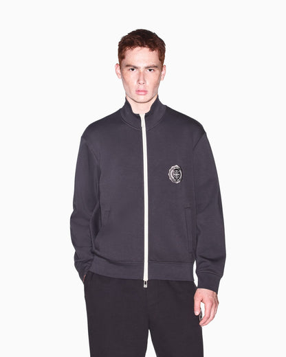 sweatshirt in bonded stretch cotton