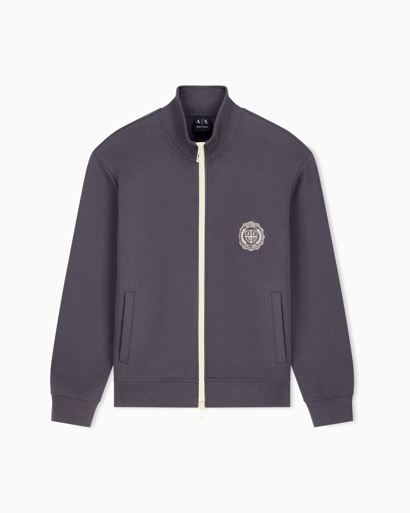 sweatshirt in bonded stretch cotton