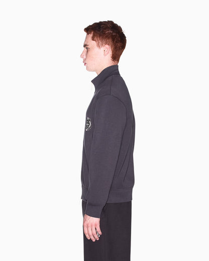 sweatshirt in bonded stretch cotton