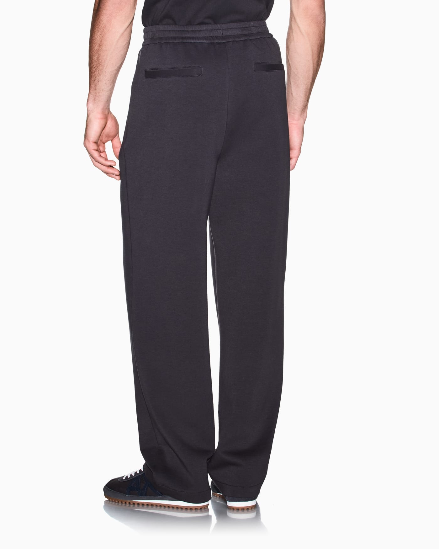 relaxed trouser in stretch cotton jersey