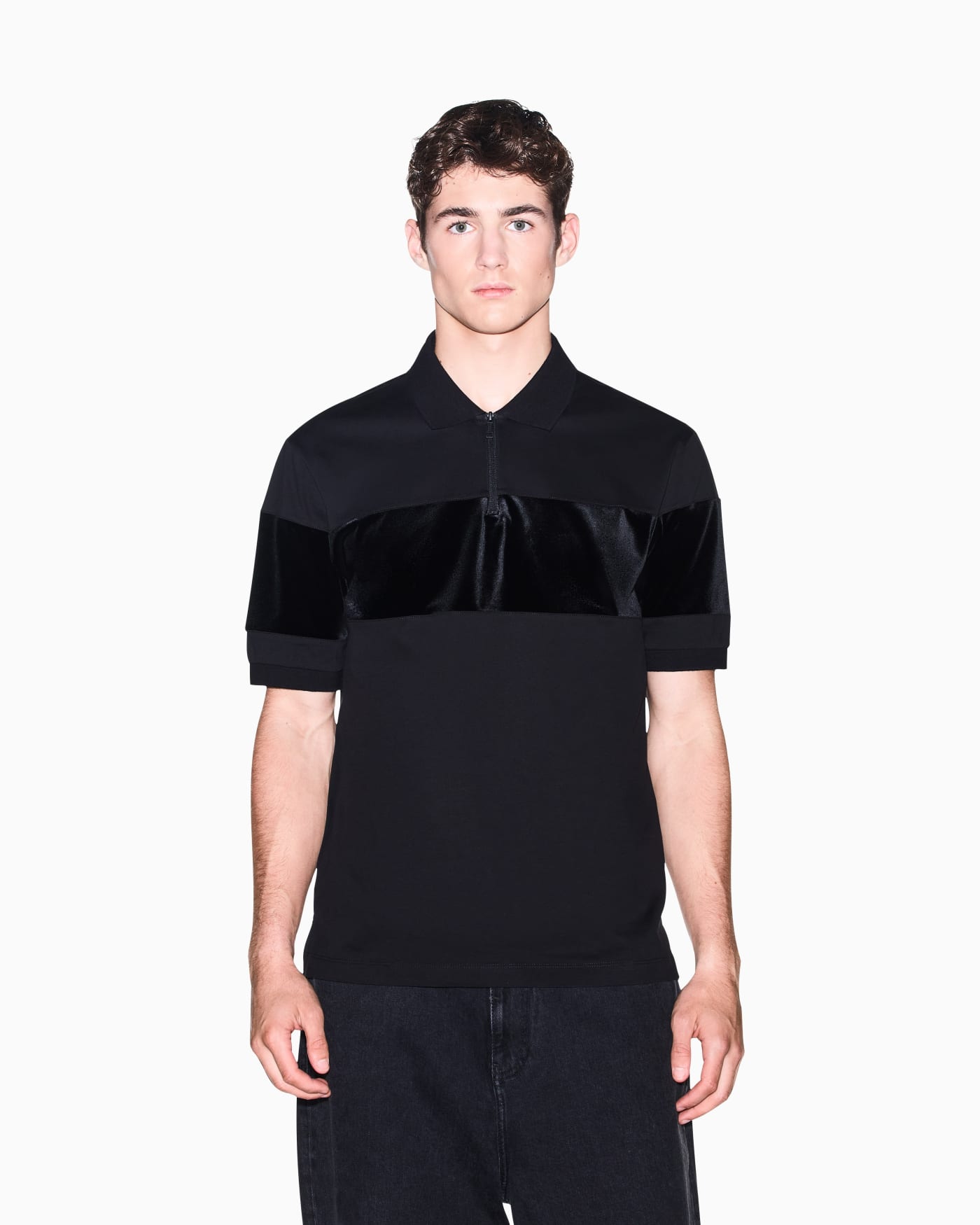regular fit polo shirt in mercerized cotton jersey