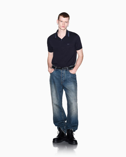 regular fit polo shirt mercerized cotton jersey