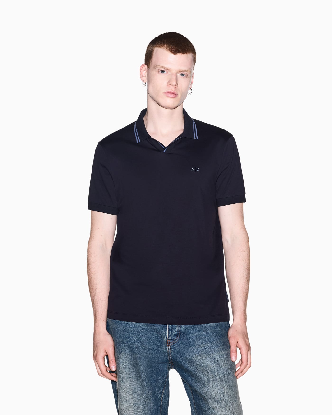 regular fit polo shirt mercerized cotton jersey