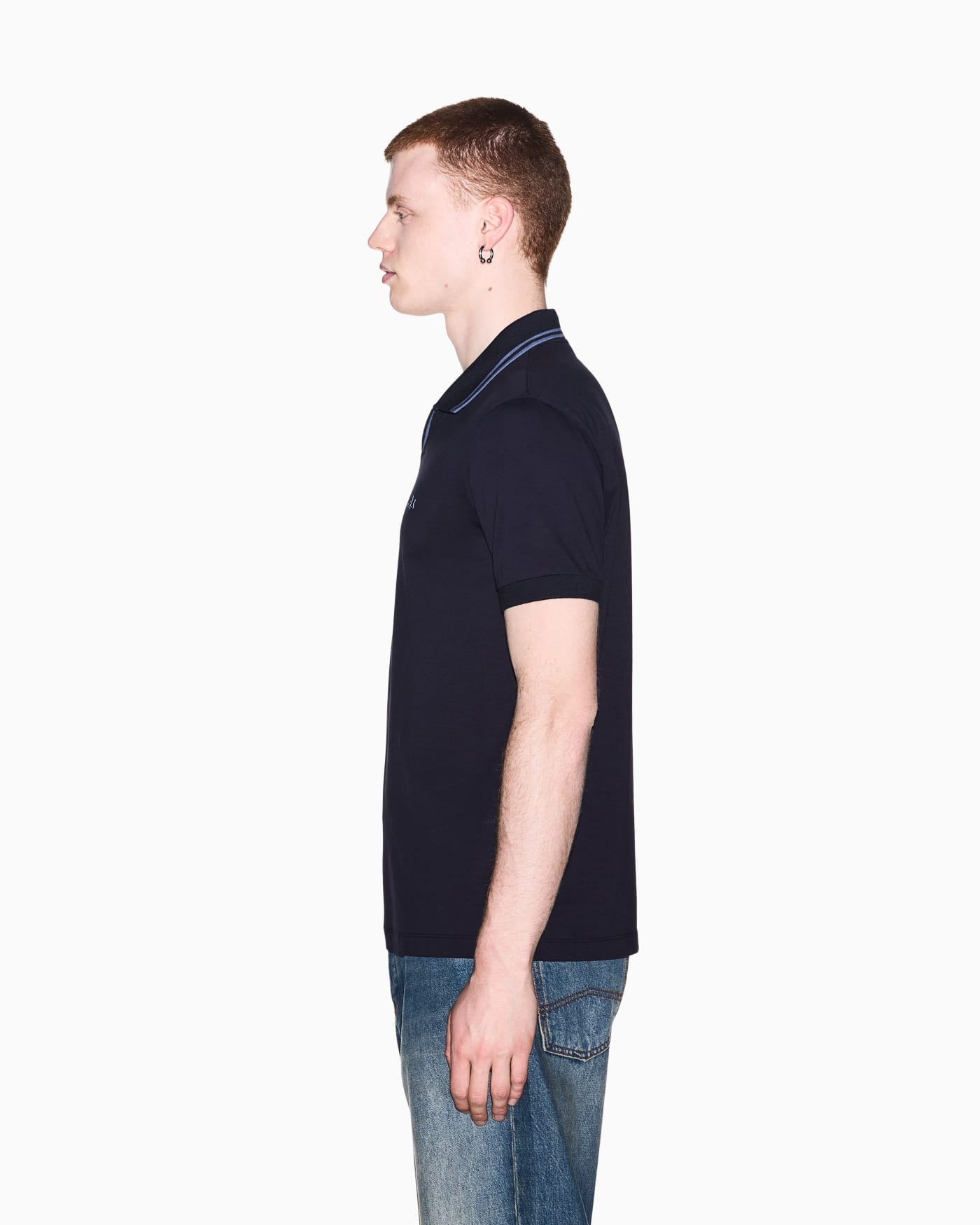 regular fit polo shirt mercerized cotton jersey