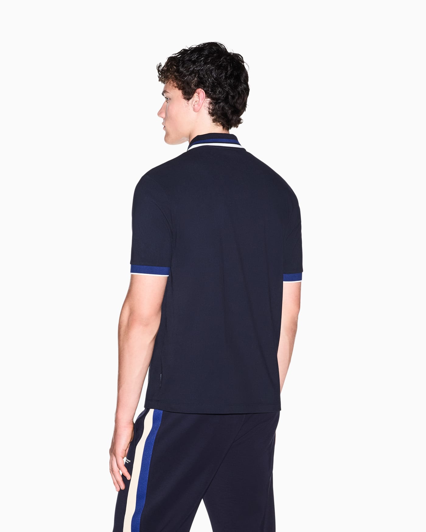 regular fit polo shirt in cotton piquet with rib details