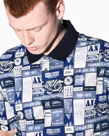 regular fit polo shirt in cotton jersey