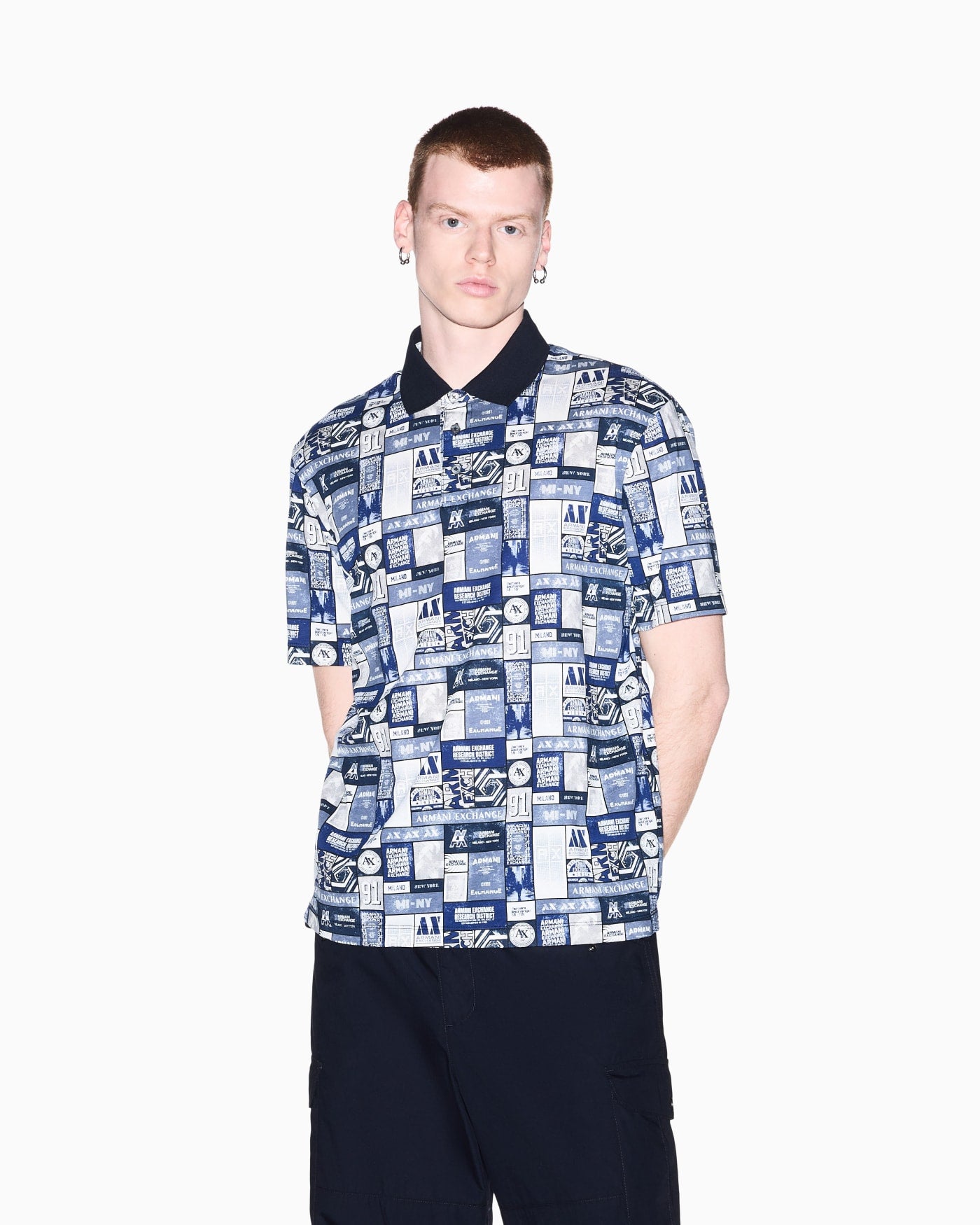 regular fit polo shirt in cotton jersey