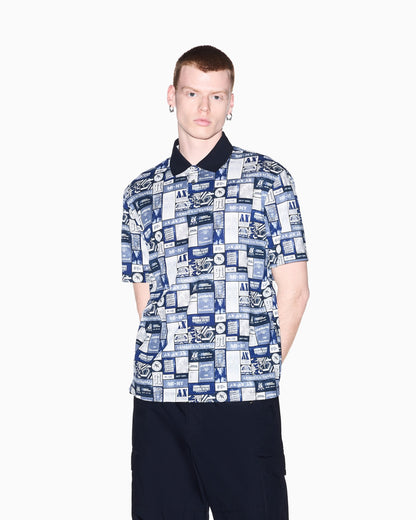regular fit polo shirt in cotton jersey