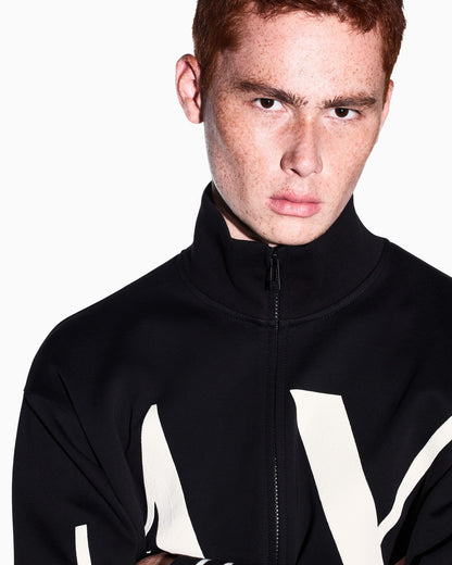 sweatshirt in bonded stretch cotton