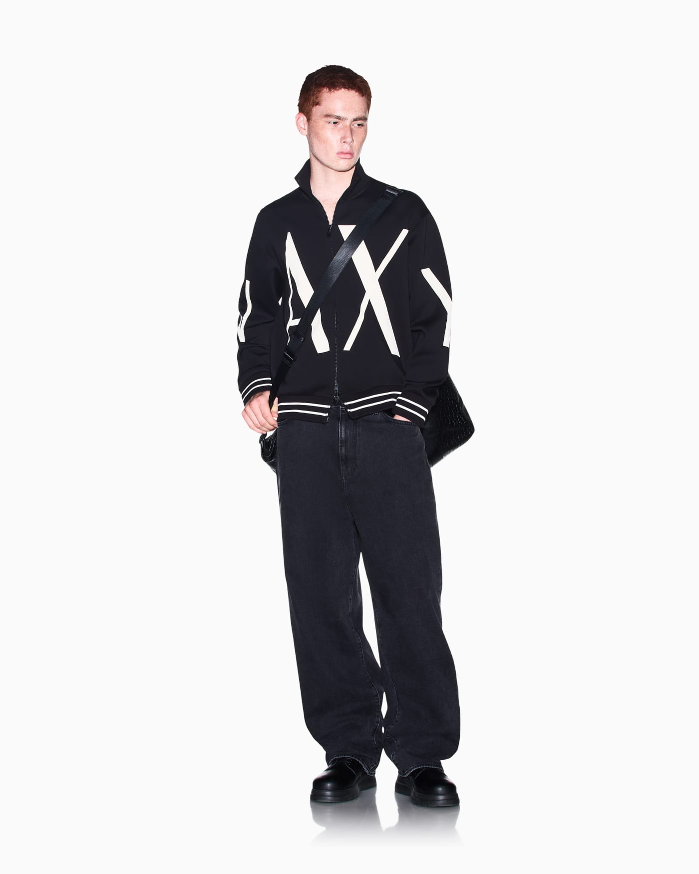 sweatshirt in bonded stretch cotton
