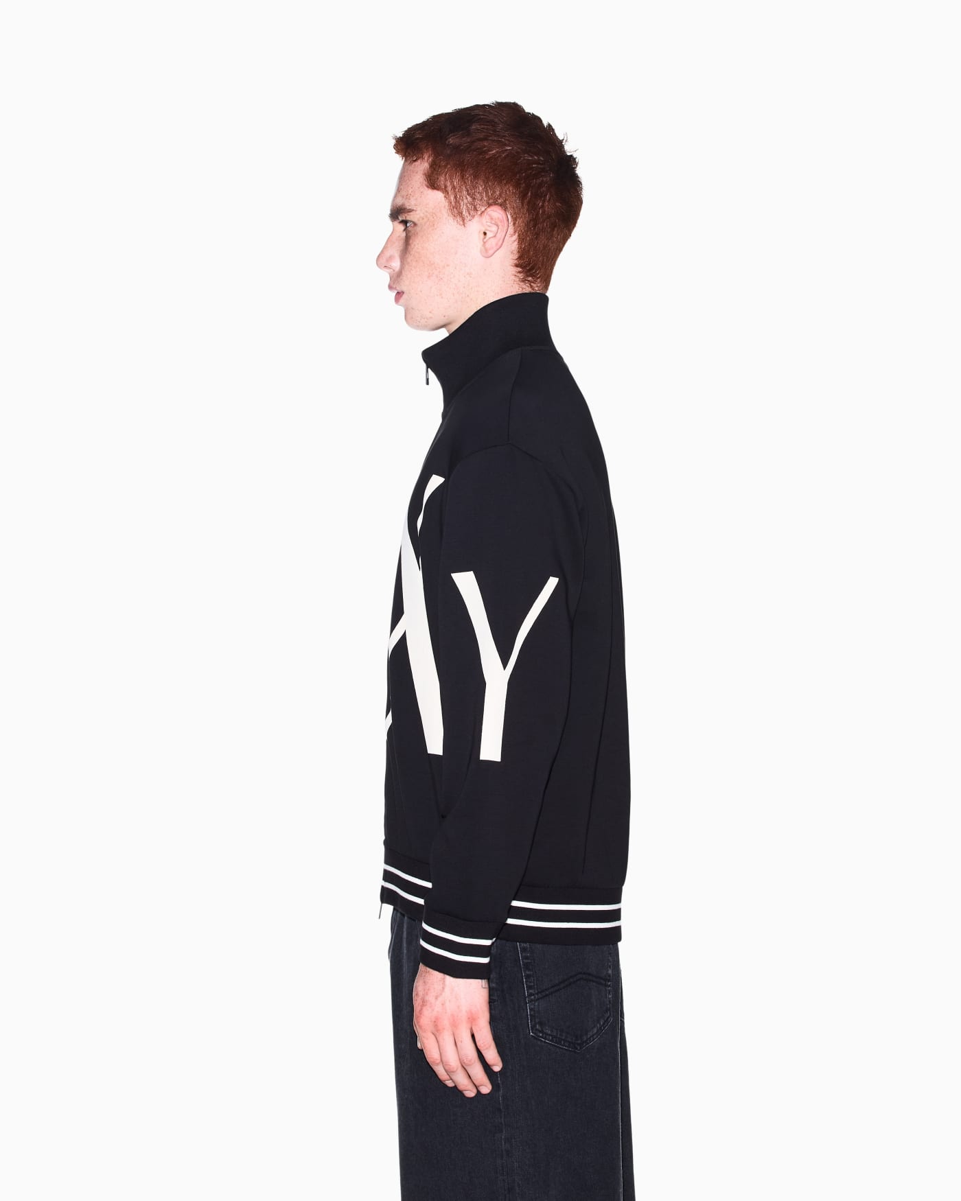 sweatshirt in bonded stretch cotton
