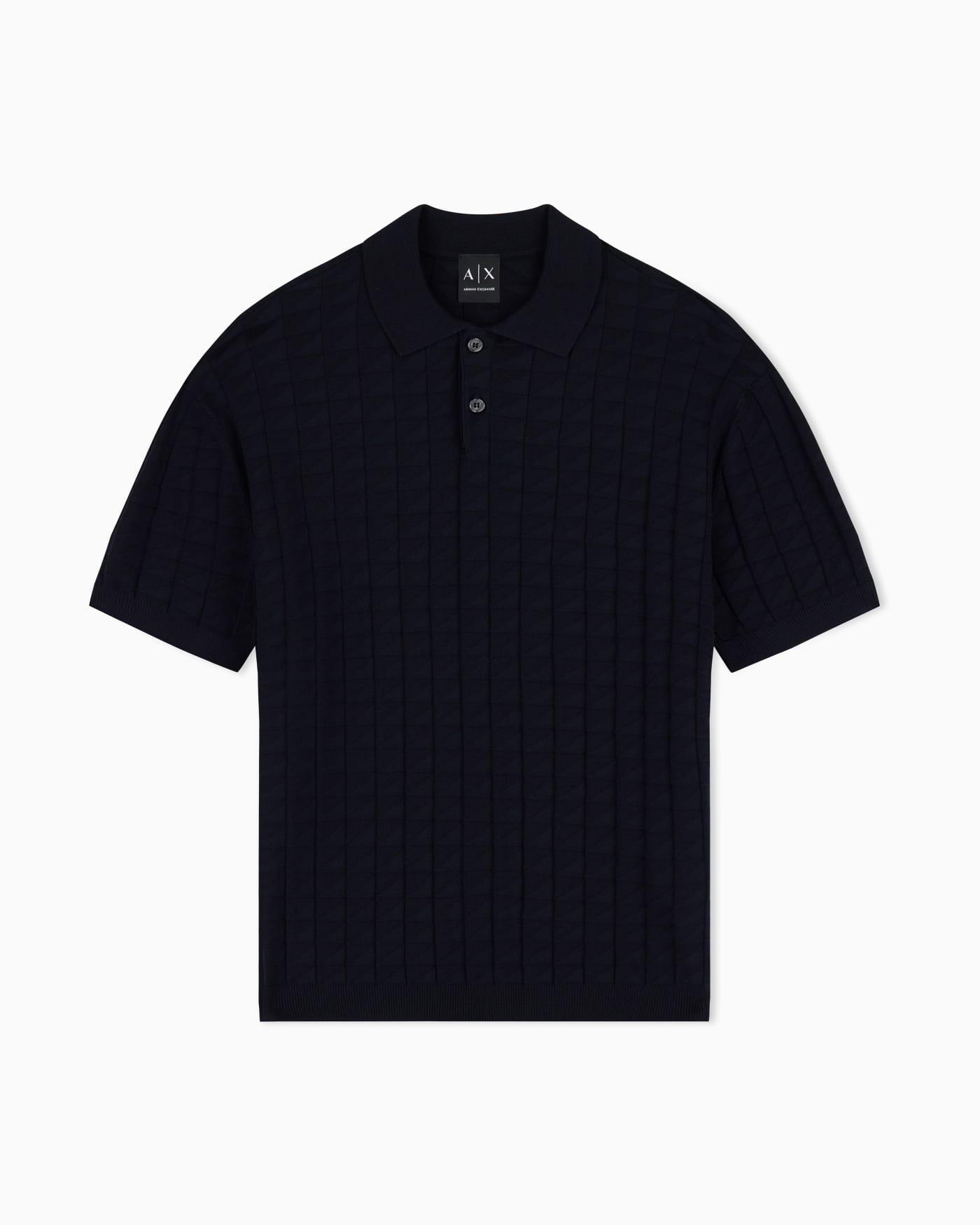 regular fit knit polo in viscose mix