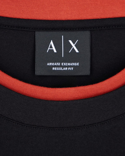 Regular fit crew neck t-shirt in cotton jersey with a logo