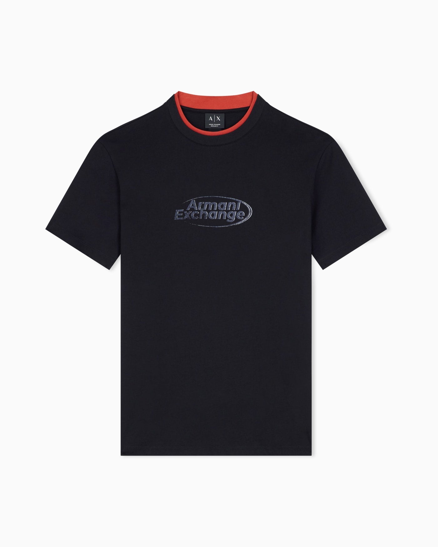 Regular fit crew neck t-shirt in cotton jersey with a logo