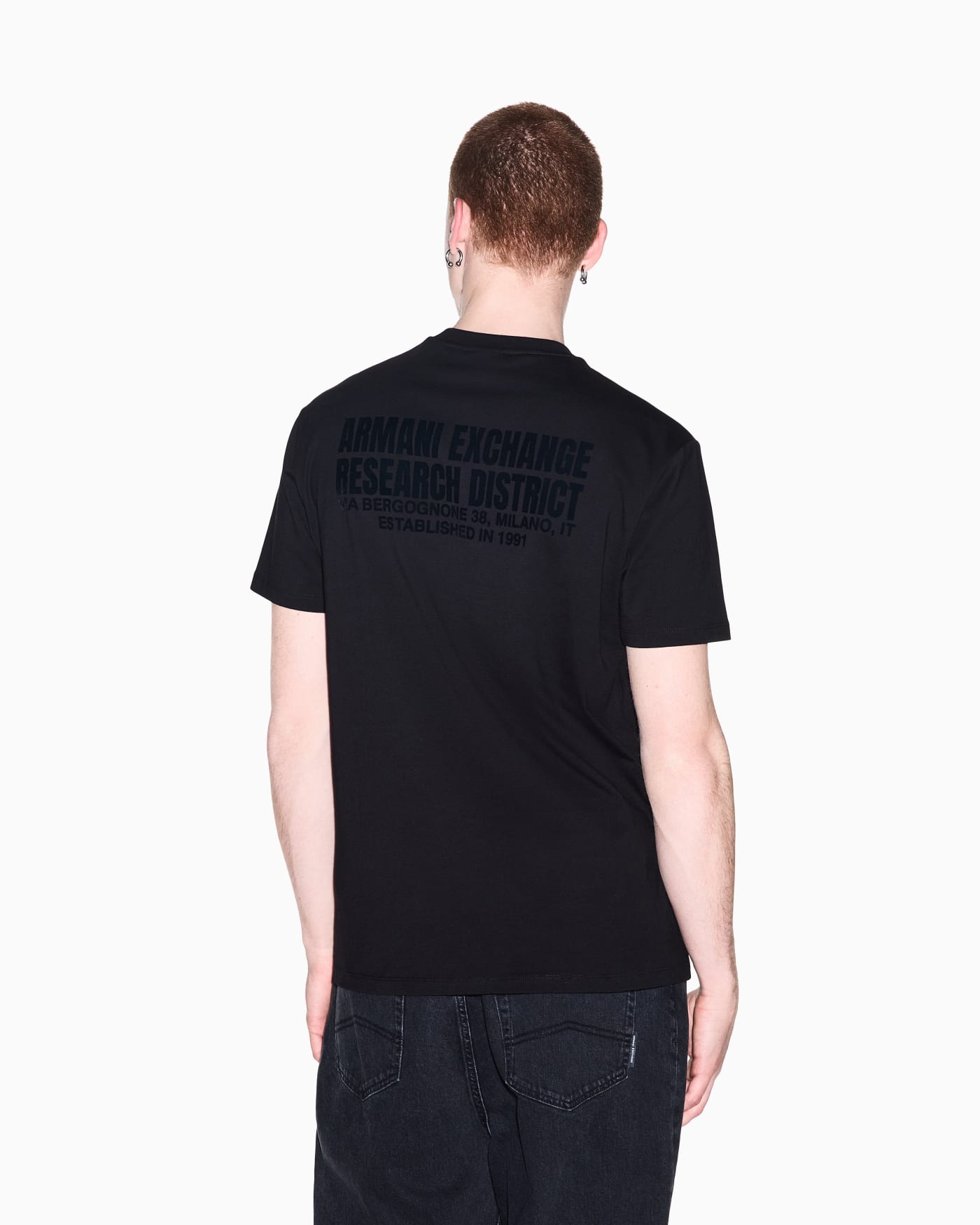 Regular fit cotton jersey t-shirt with logo and back print
