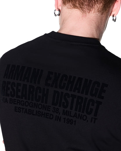 Regular fit cotton jersey t-shirt with logo and back print