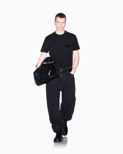 Regular fit cotton jersey t-shirt with logo and back print