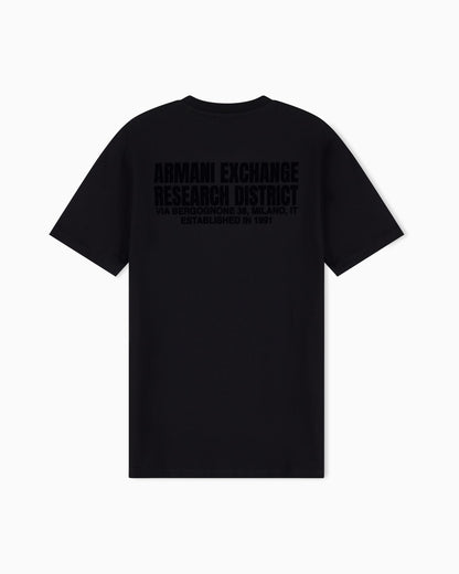 Regular fit cotton jersey t-shirt with logo and back print