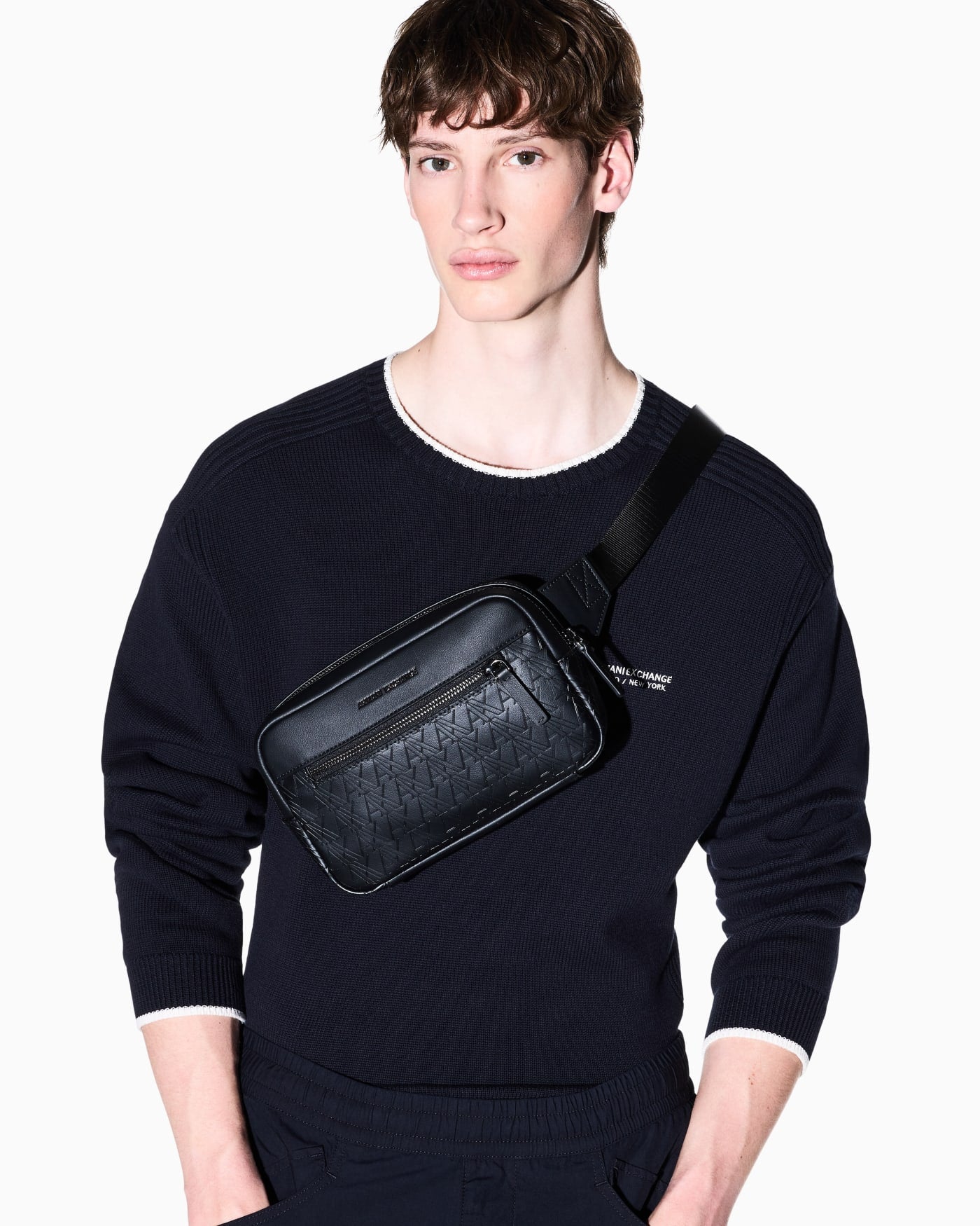 Belt bag in coated fabric