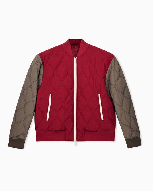 padded blouson jacket in nylon