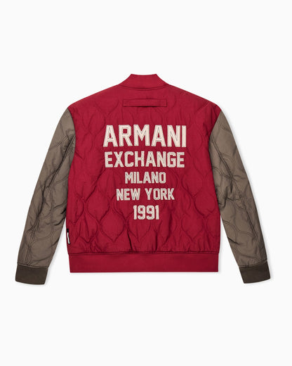 padded blouson jacket in nylon
