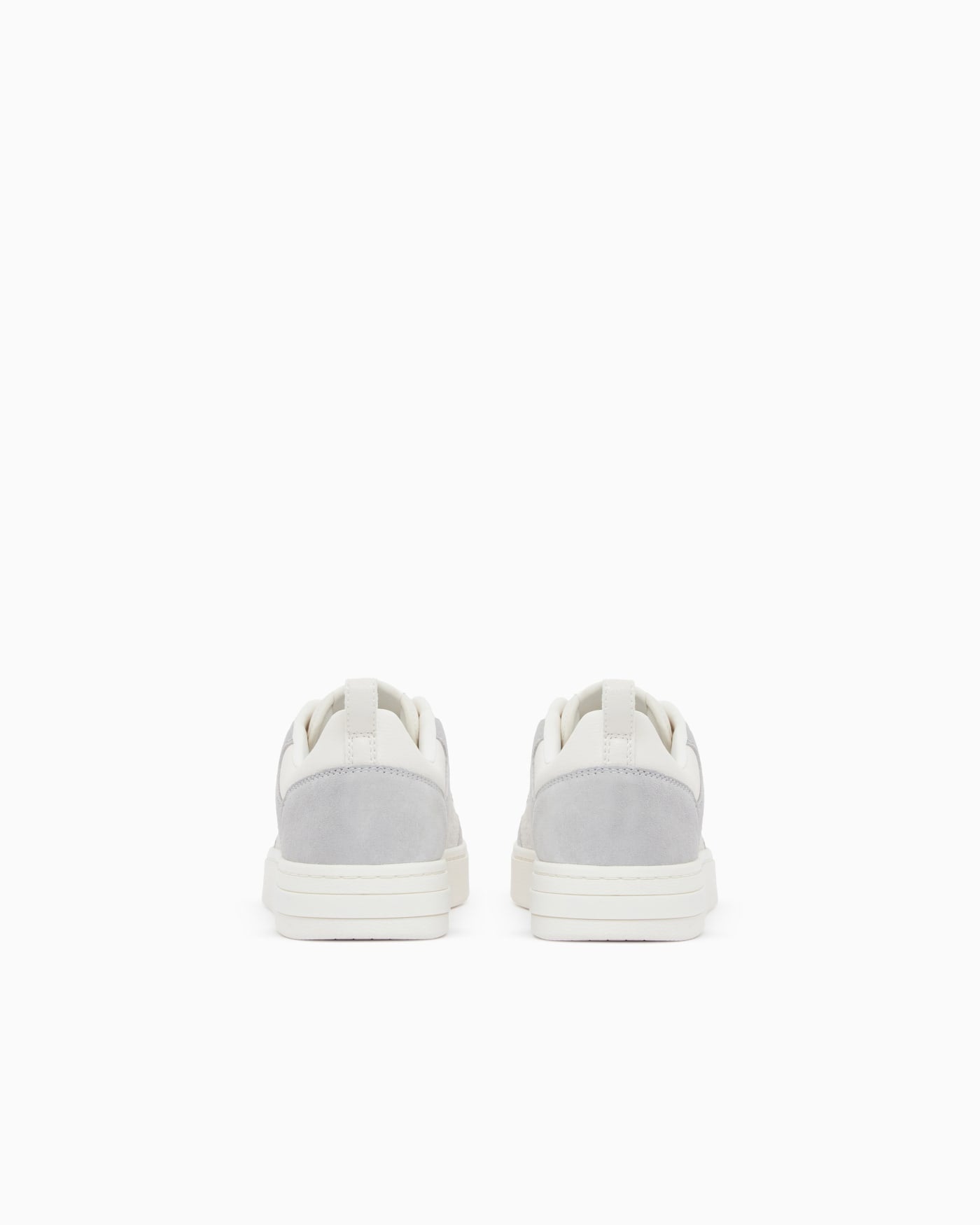 Sneakers in suede with all-over logo and rubber sole