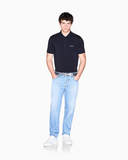 slim fit polo shirt stretch cotton jersey