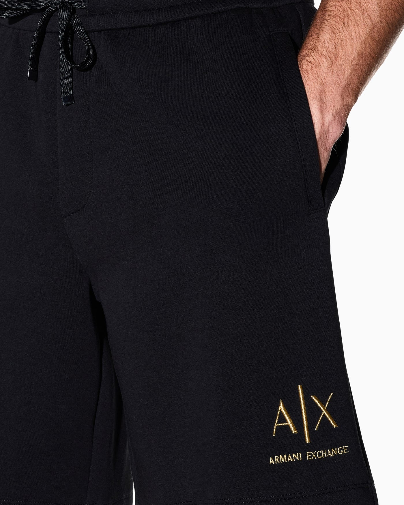 Shorts bonded stretch cotton jersey regular fit