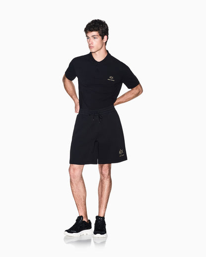 Shorts bonded stretch cotton jersey regular fit