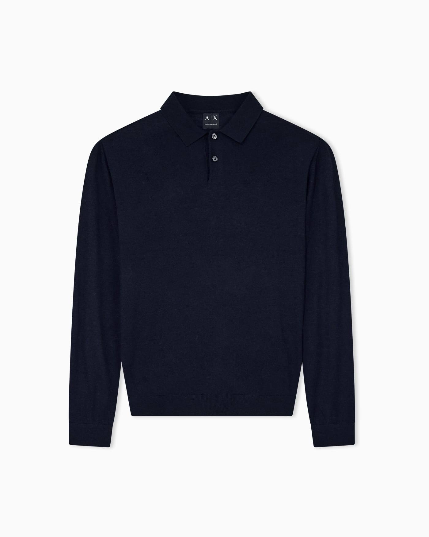 regular fit knit polo in lyocell wool mix