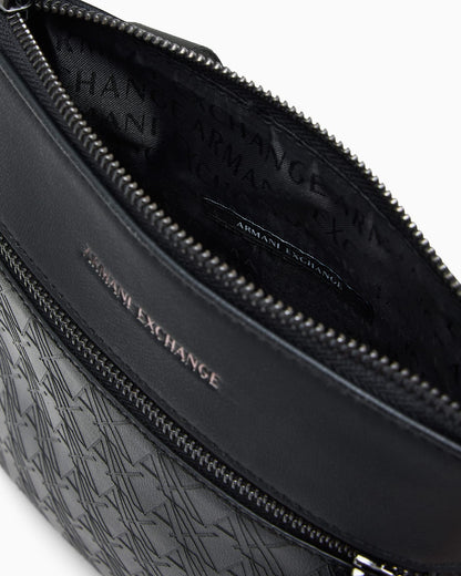 Flat crossbody messenger bag