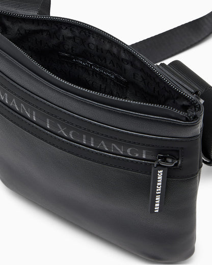 Flat crossbody messenger bag