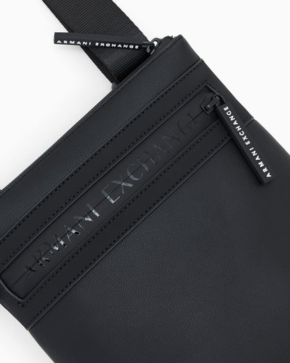 Flat crossbody messenger bag